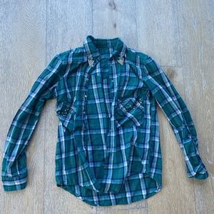 Stylish women’s size small green with metal and Rhine stones vintage dope